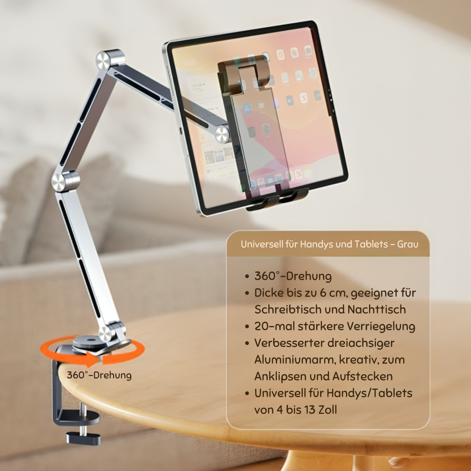 StänderStark™ / Stabiler Tablet- Und Handyhalter