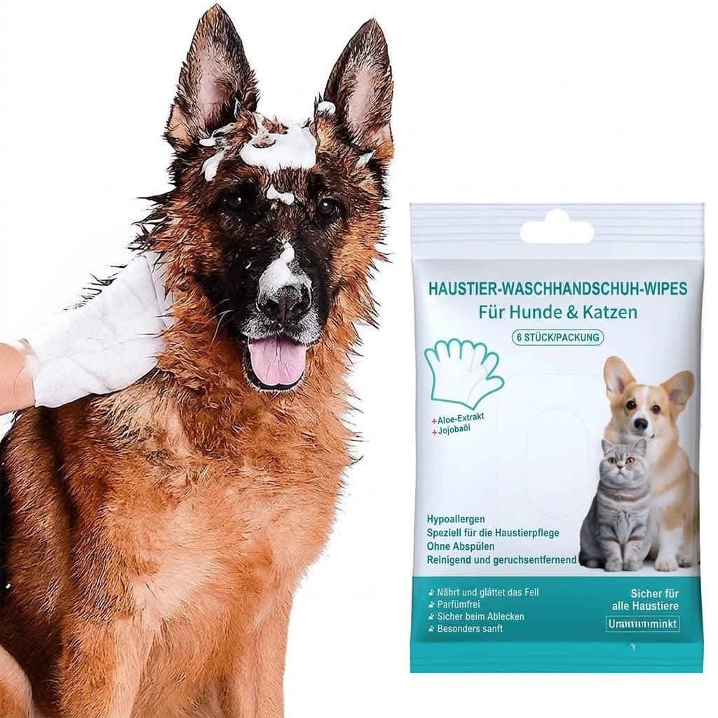 PfotenFrisch – Hundebadehandschuhe ohne Ausspülen