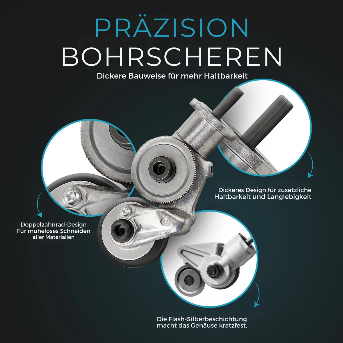 BohrBlech™ / Metallschneidaufsatz für elektrische Bohrmaschinen