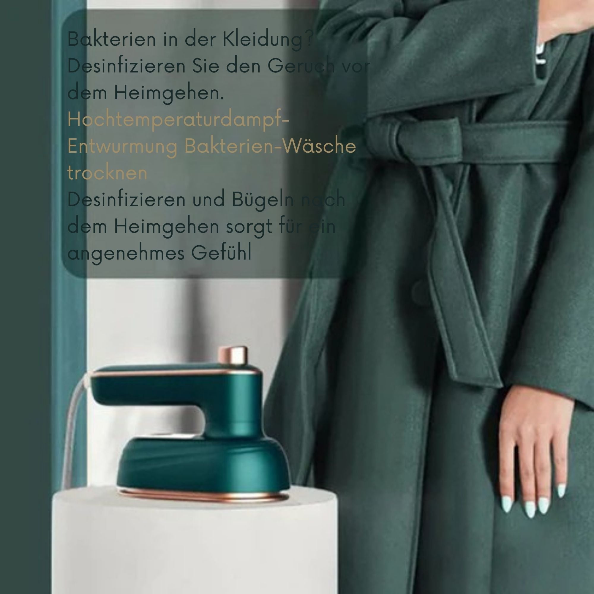 FaltenFrei™ / Kompaktes 2-in-1 Mini Dampfbügeleisen
