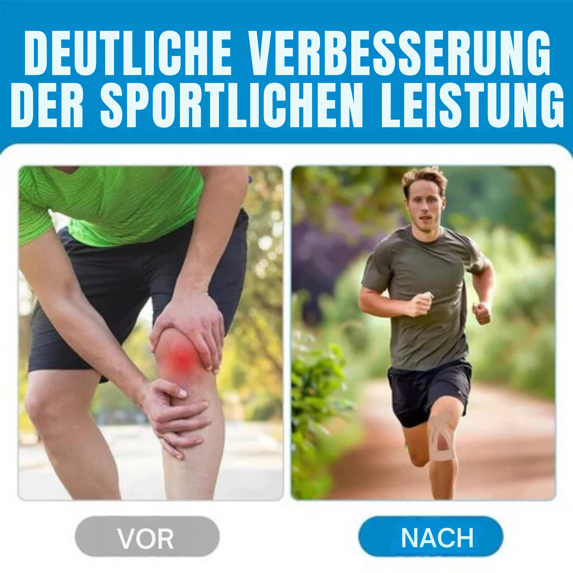 KnieKraft™ / Vorgeschnittene Kinesiologie-Streifen Für Schmerzfreie Bewegung
