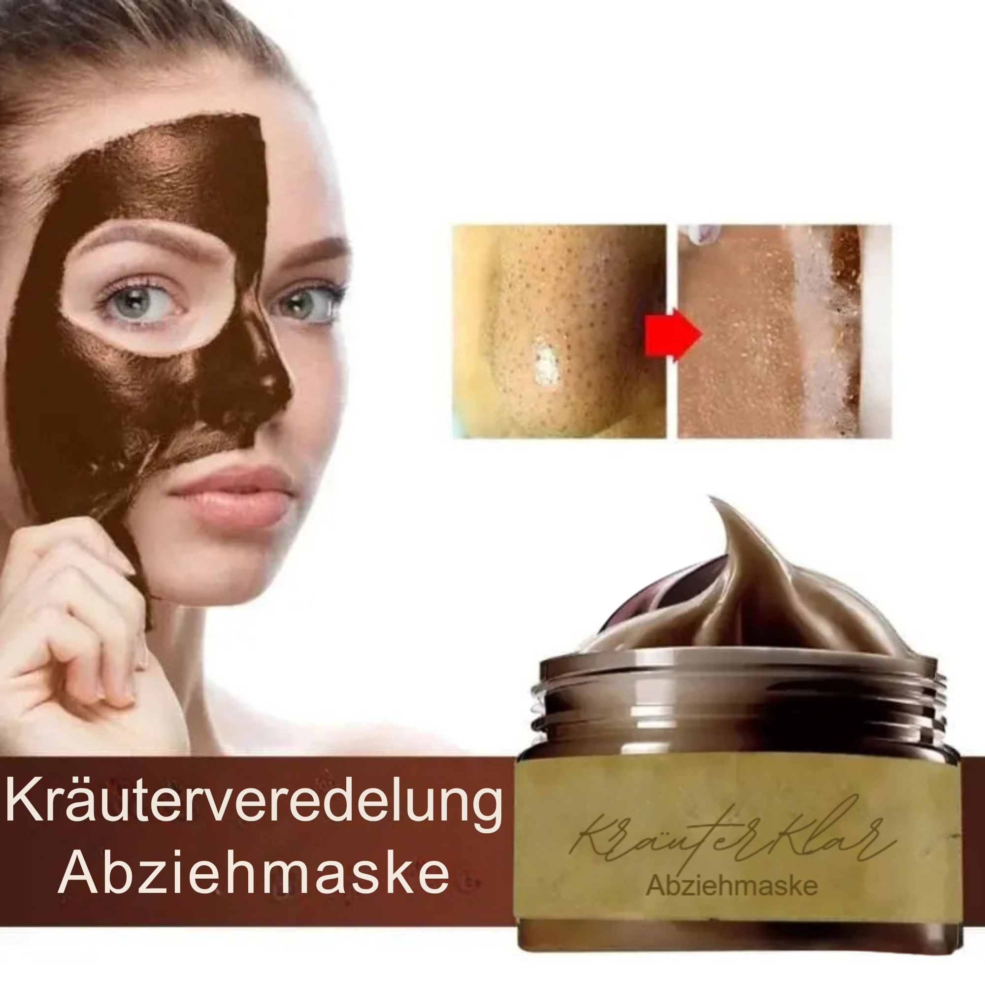 KräuterKlar™ / Pro-Kräuter Verfeinernde Abziehbare Gesichtsmaske