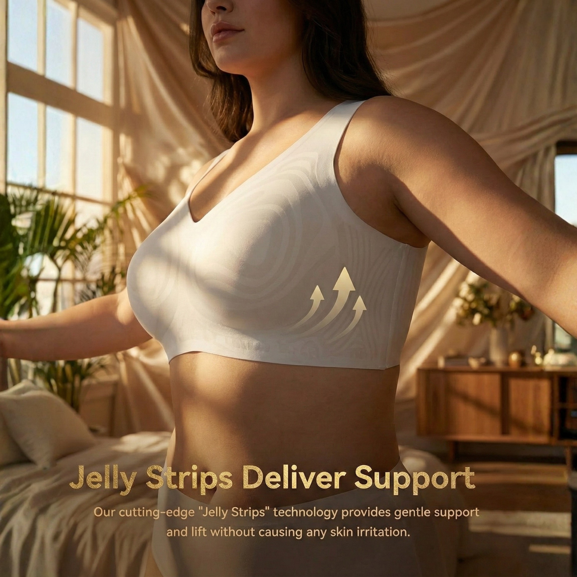 LiftEase™ Seamless Wire-Free Jelly Lift Bra for All-Day Comfort & Natural Support