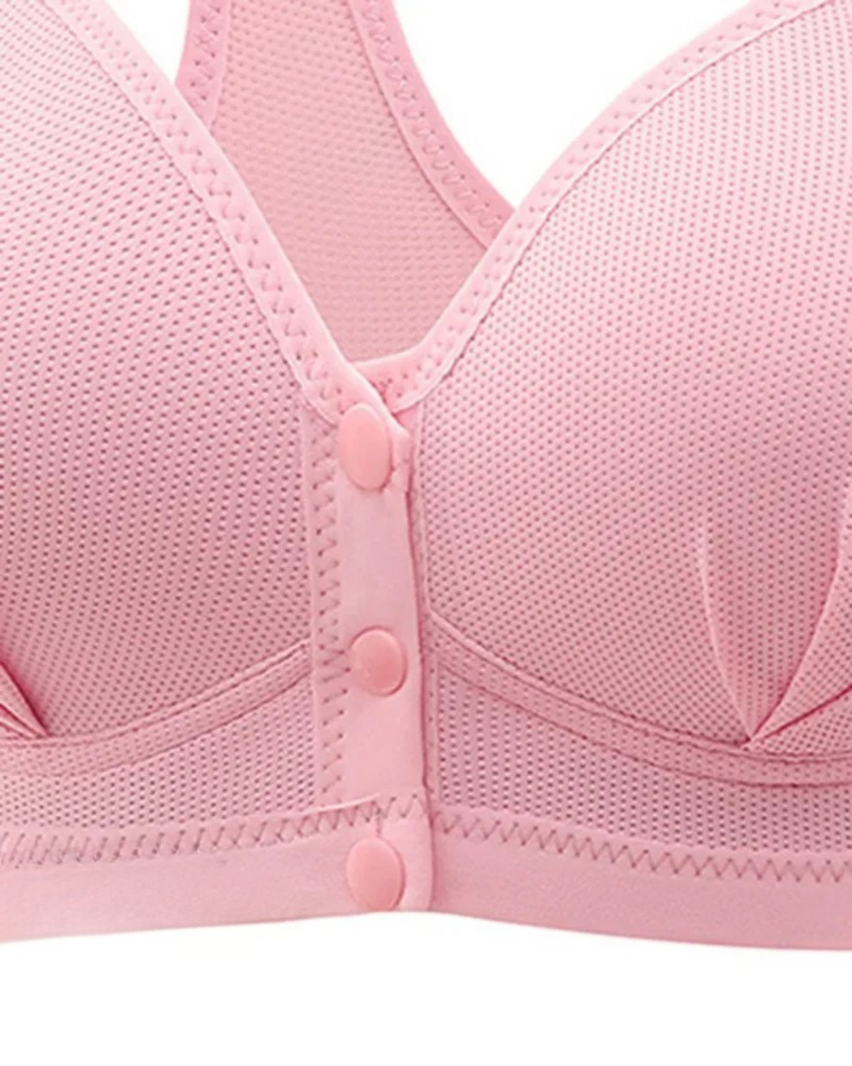 Majxx - Wireless Lifting Bra with Button Front and Ruched Push Up Design