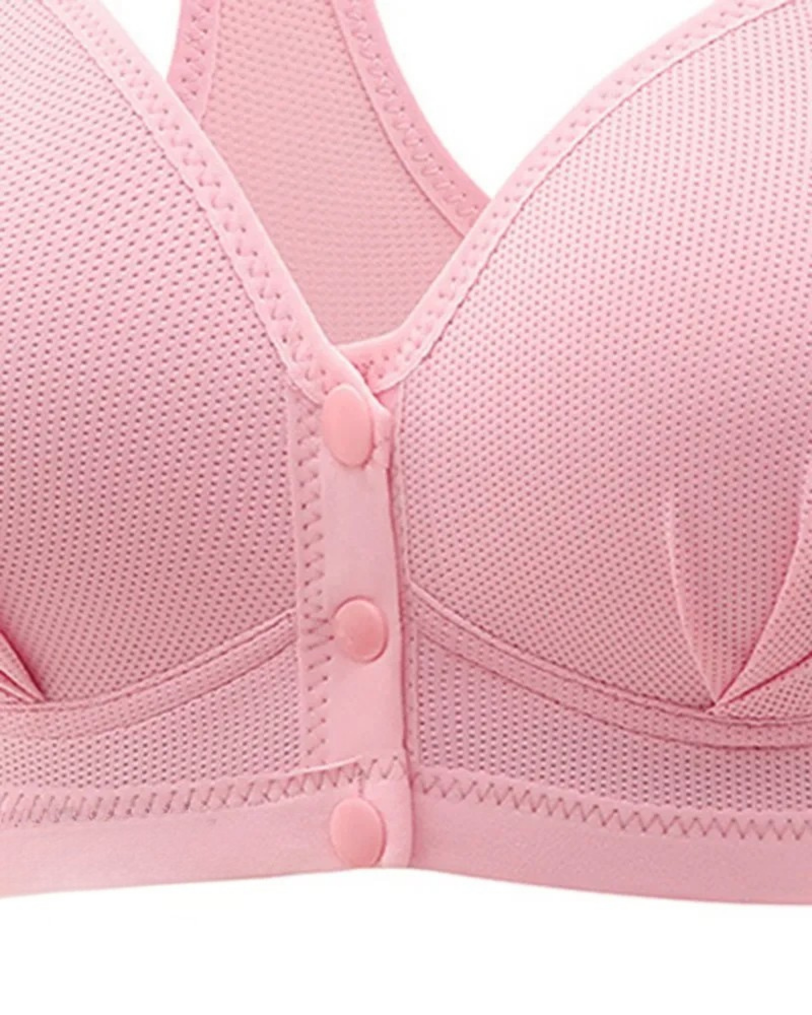 Majxx - Wireless Lifting Bra with Button Front and Ruched Push Up Design
