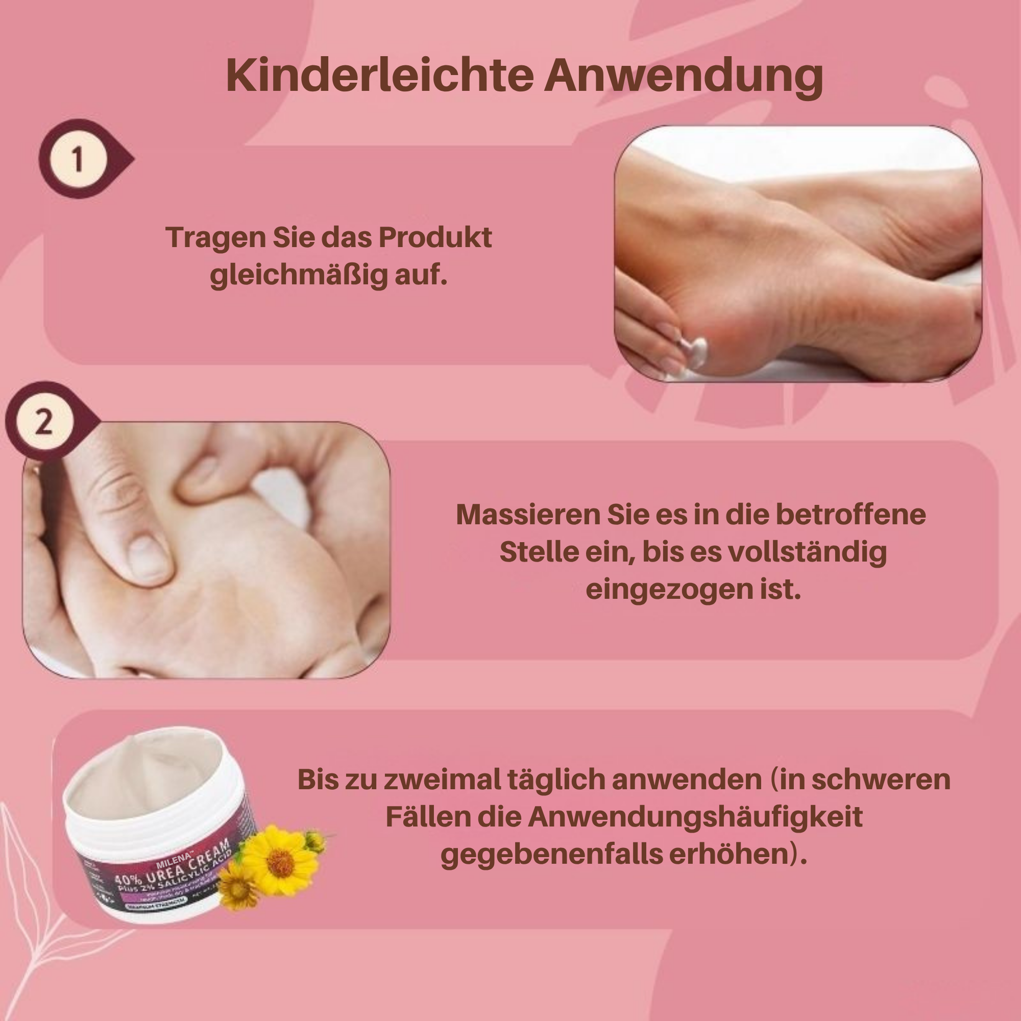 1+1 GRATIS | Milena - Fußerneuernde Pflegesalbe gegen Trockenheit, Geruch & Ekzeme