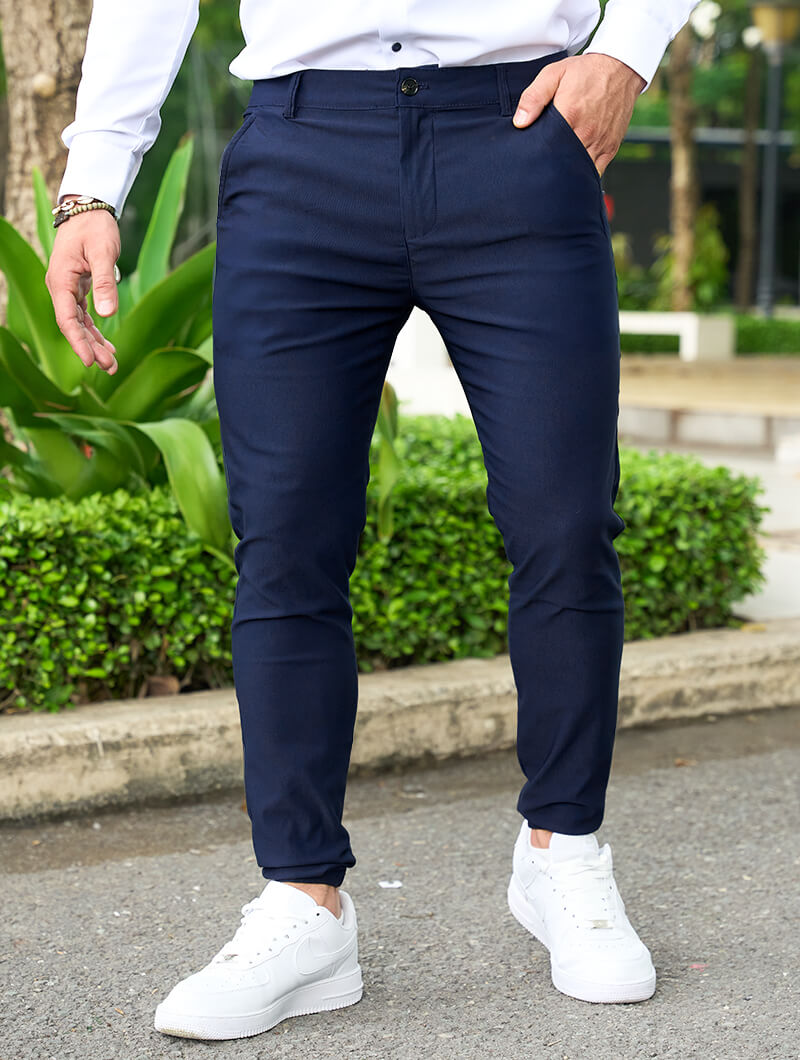 Flexform – Slim-Fit Stretchhose in Blau mit 4-Wege-Stretch für maximale Beweglichkeit