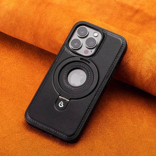 LederLuxus / Superluxuriöse iPhone-Lederhülle mit unsichtbarem Ständer