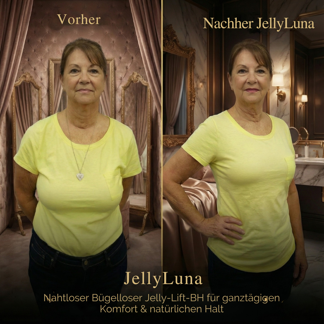 JellyLuna / Nahtloser Bügelloser Jelly-Lift-BH für ganztägigen Komfort & natürlichen Halt
