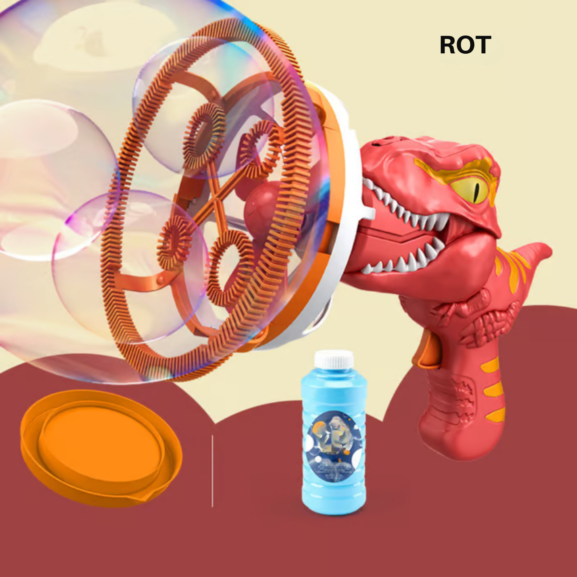 DinoBlitz™ / Tragbarer Dinosaurier-Seifenblasenblaster