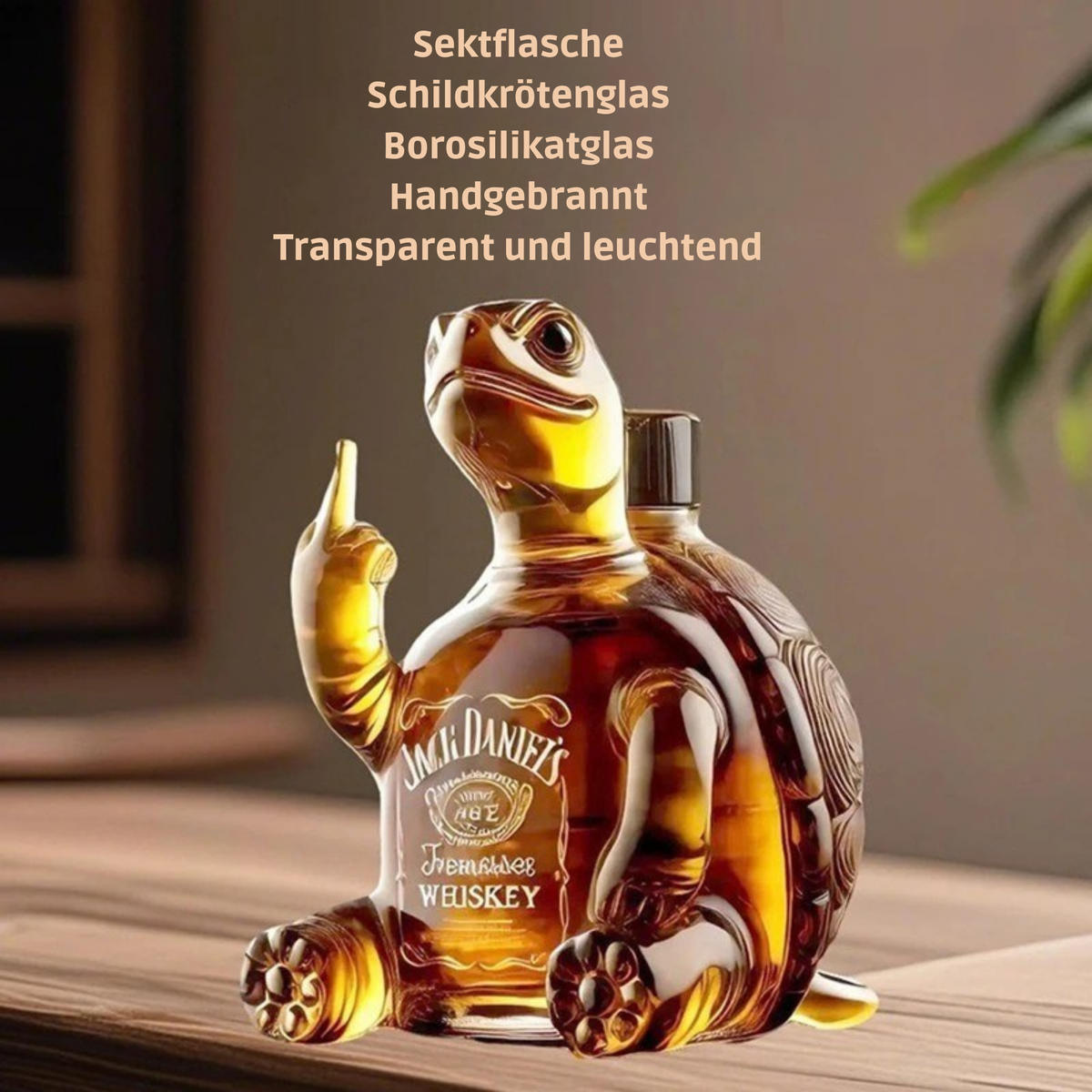 SchildiSchluck™ / Hochwertige Schildkröten-Whiskeyflasche
