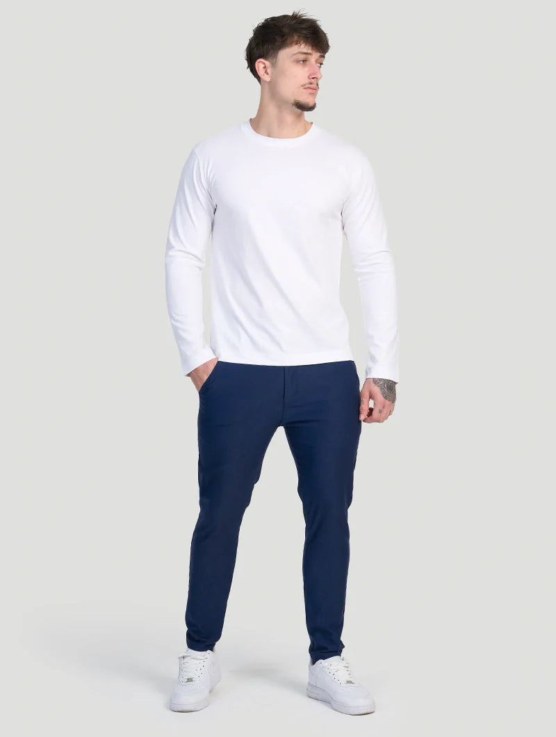 Flexform – Slim-Fit Stretchhose in Blau mit 4-Wege-Stretch für maximale Beweglichkeit