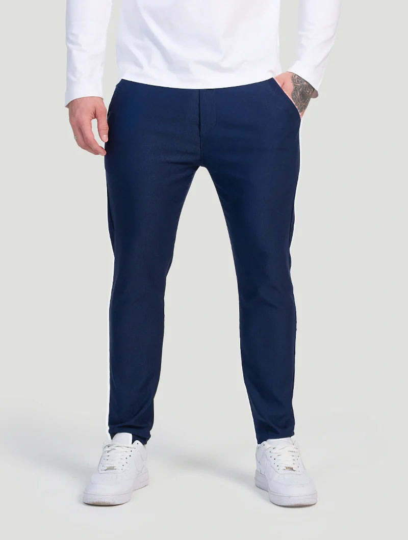 Flexform – Slim-Fit Stretchhose in Blau mit 4-Wege-Stretch für maximale Beweglichkeit