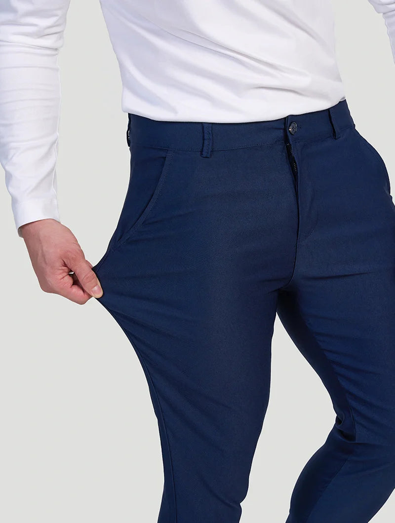 Flexform – Slim-Fit Stretchhose in Blau mit 4-Wege-Stretch für maximale Beweglichkeit