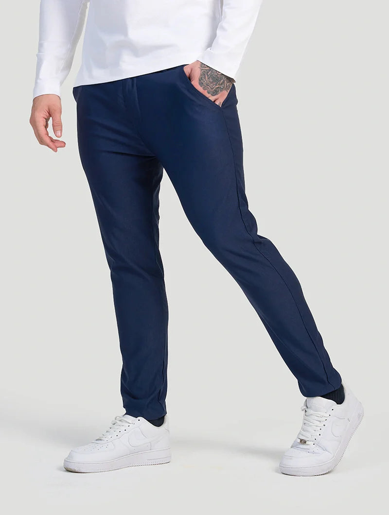 Flexform – Slim-Fit Stretchhose in Blau mit 4-Wege-Stretch für maximale Beweglichkeit