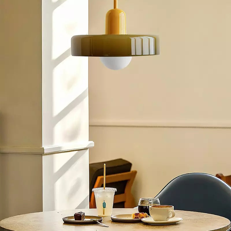 Aurelio™ | Bauhaus-Pendelleuchte aus farbigem Glas