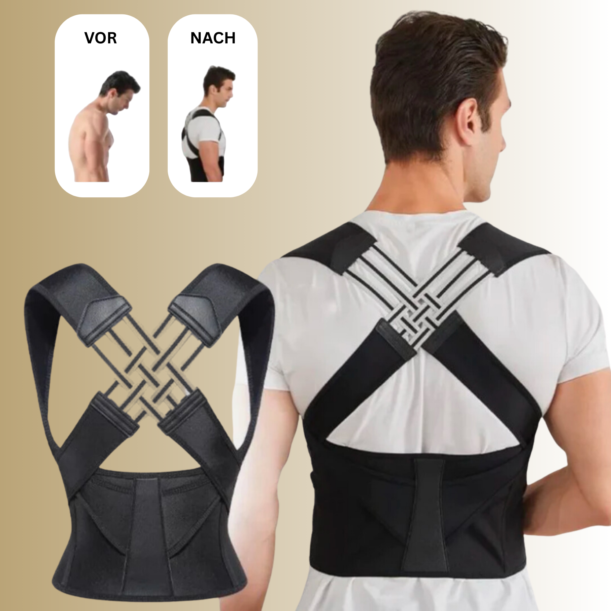 StützStrom™ / Korrigiert Ihre Haltung und Lindert Rückenschmerzen
