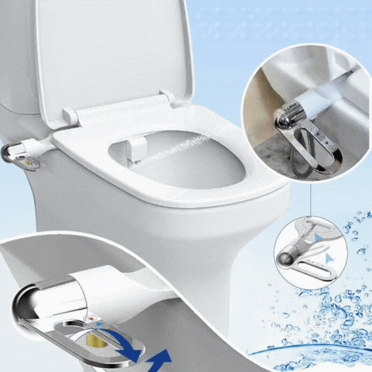 SanftSpüler™ / Intelligente Toilettenspülung (Warm- und Kaltwassertemperaturen frei einstellbar)
