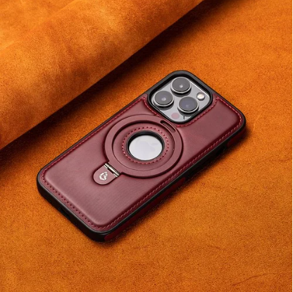 LederLuxus / Superluxuriöse iPhone-Lederhülle mit unsichtbarem Ständer