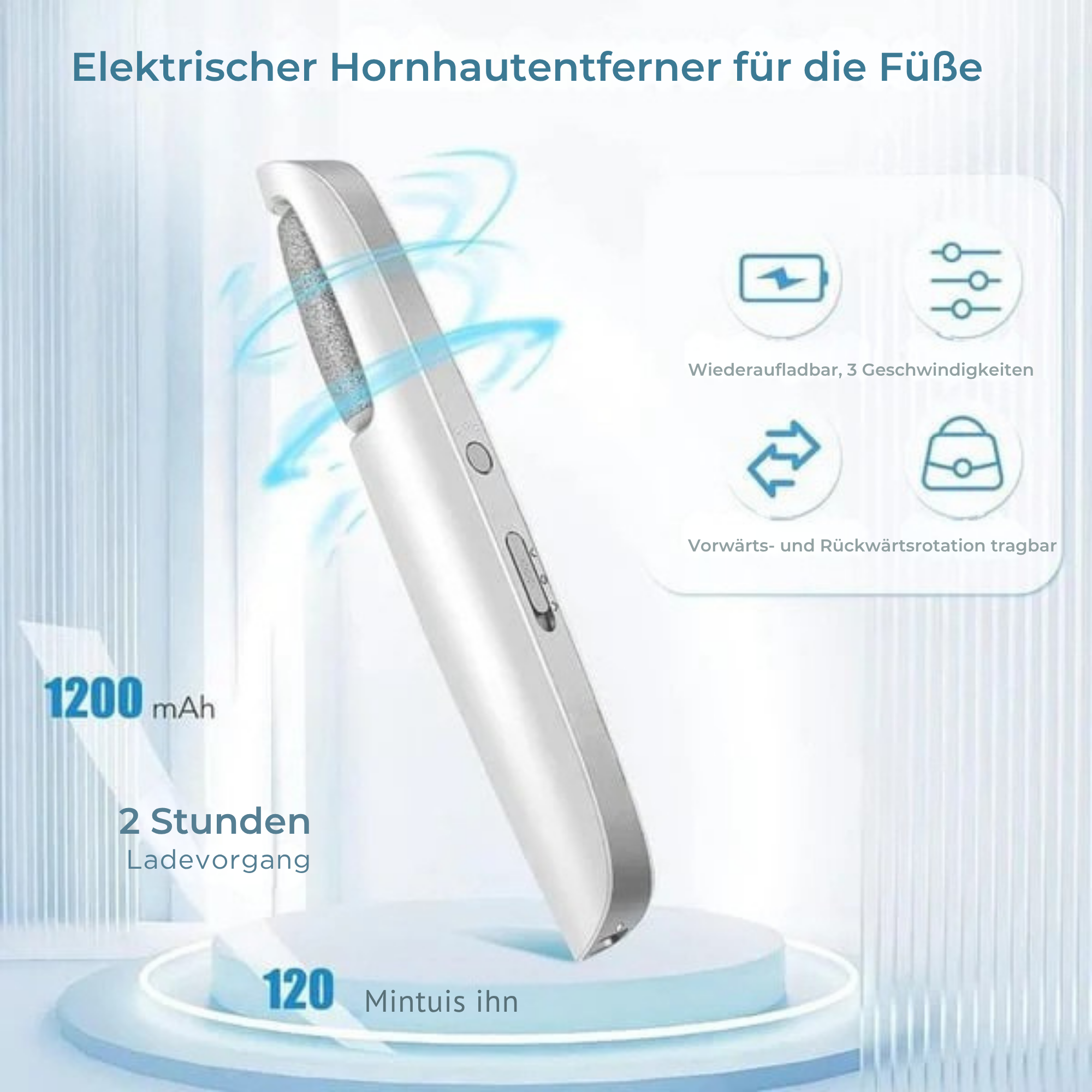 GlattGeh™ / Elektrischer Hornhautentferner