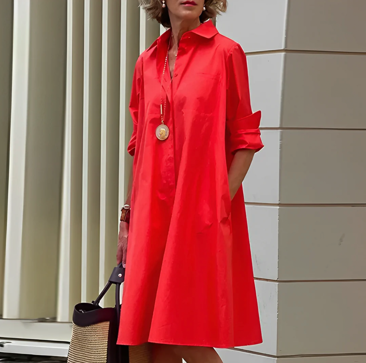Lisbeth | Mühelos bequemes Damen-Midikleid