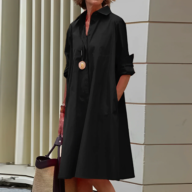 Lisbeth | Mühelos bequemes Damen-Midikleid