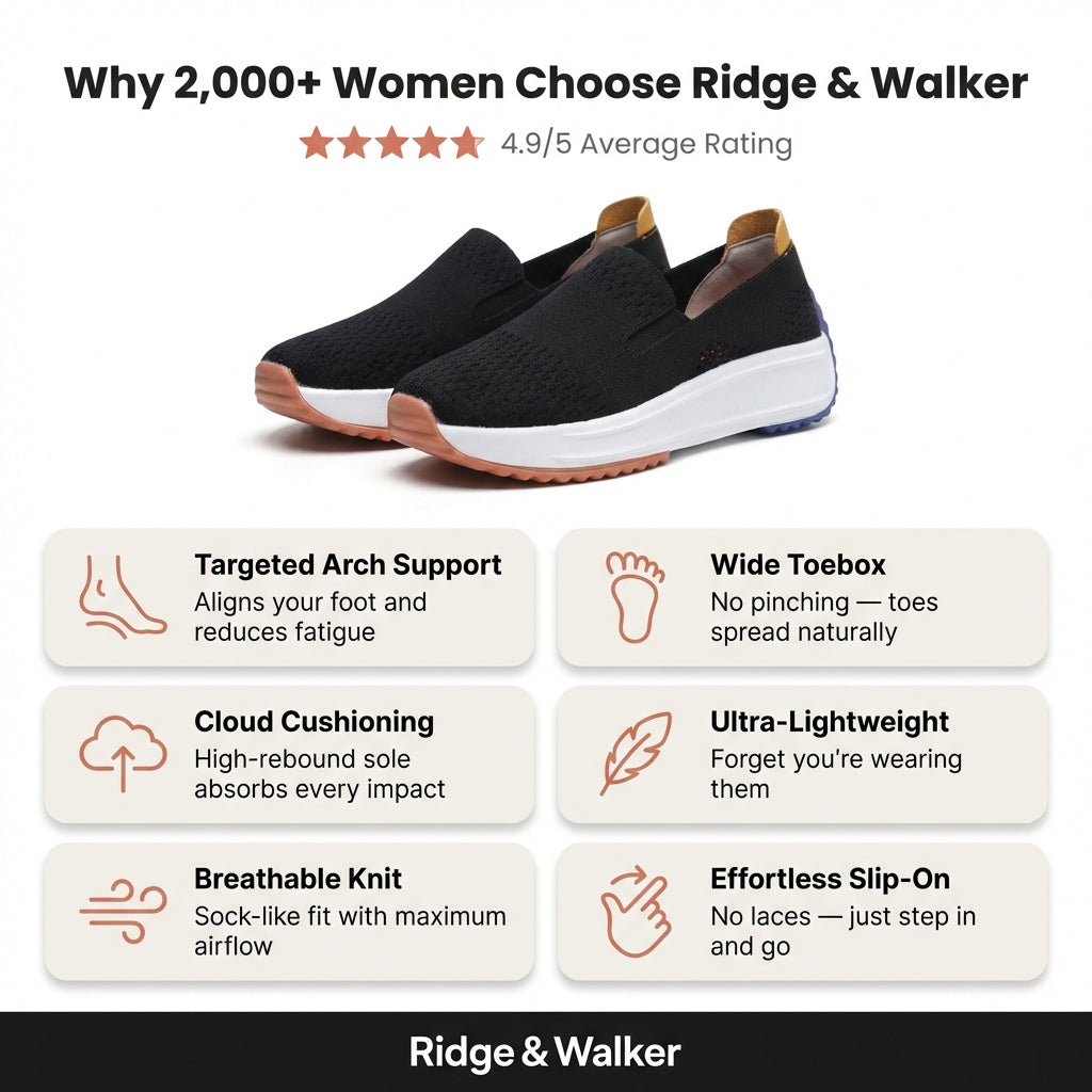 Modern Knit Slip-On Platform Orthopedic  Sneakers