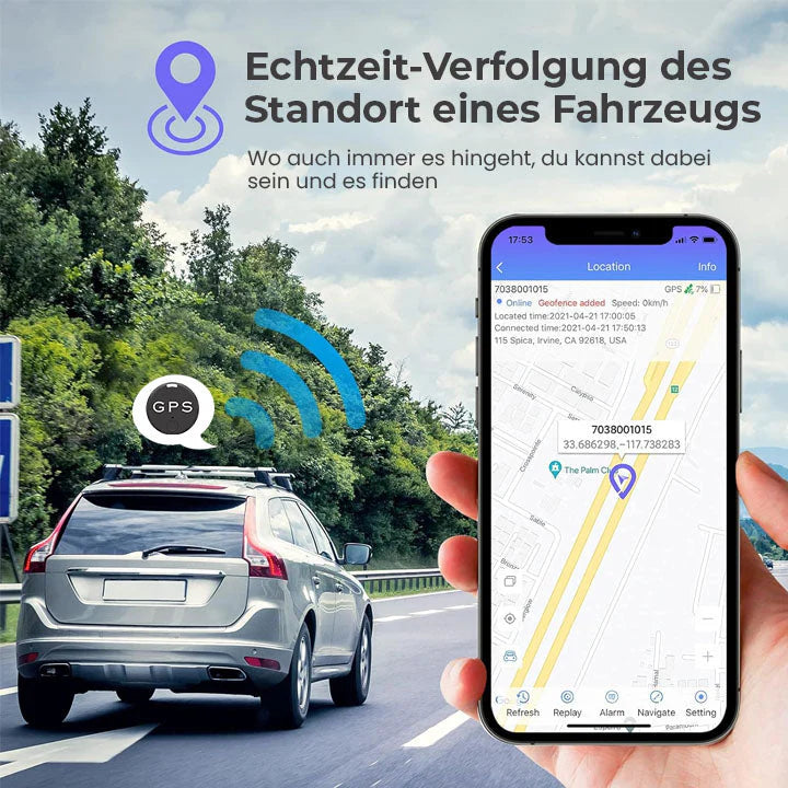 SpurSicher™ / Echtzeit-Verfolgung des Standort eines Fahrzeugs (1+1 GRATIS)
