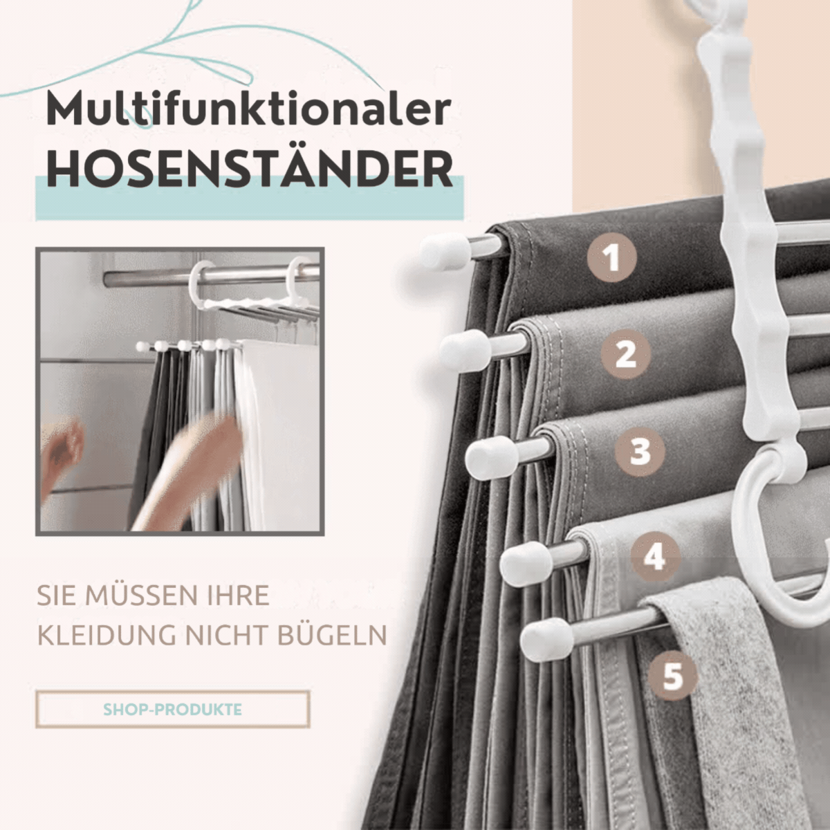 Multifunktionaler Hosenbügel
