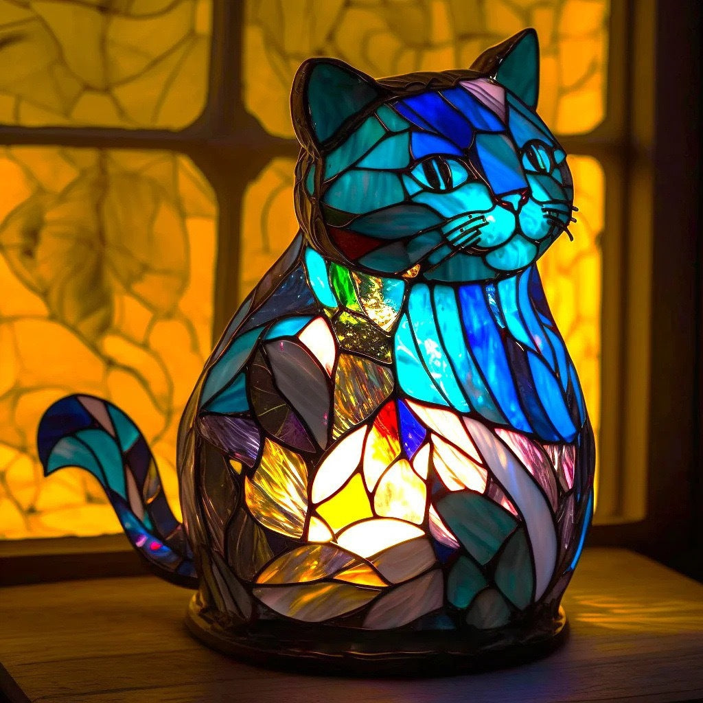Nala | Magisk Buntglas-Katzenlampe