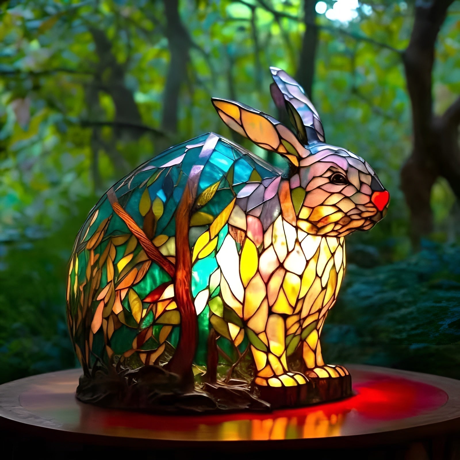 Lapinou | Magisk Buntglas-Kaninchenlampe