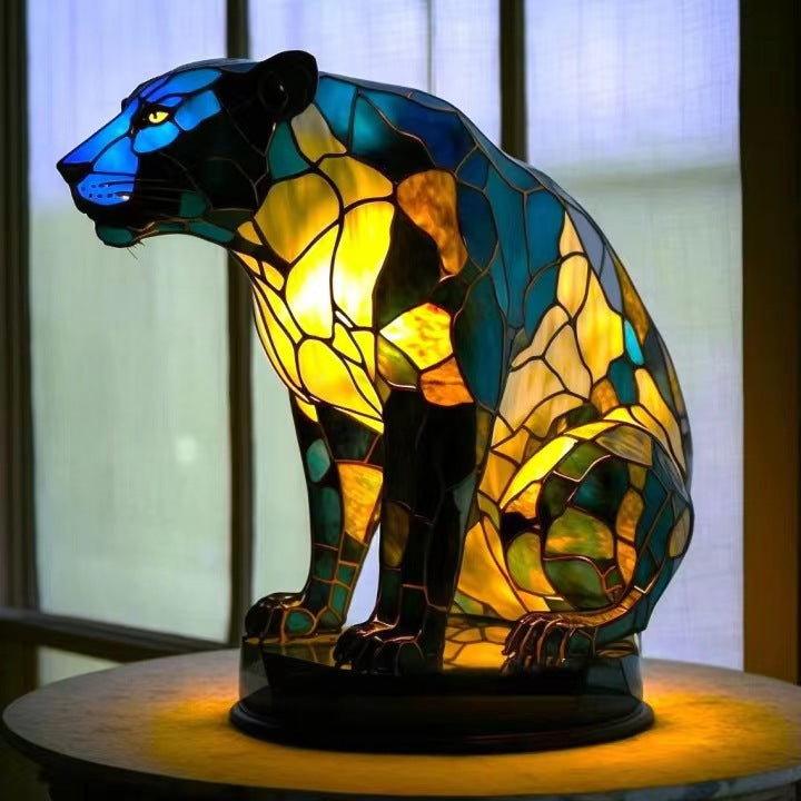Fauve | Magisk Buntglas-Pantherlampe