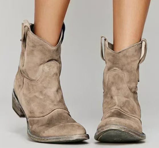 Suvella / Stilvolle Stiefeletten aus weichem Wildleder-Look