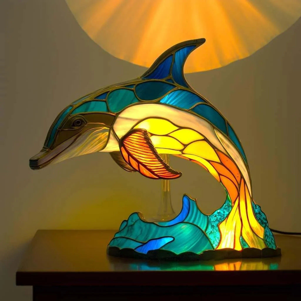 Flip | Magisk Buntglas-Delfinlampe