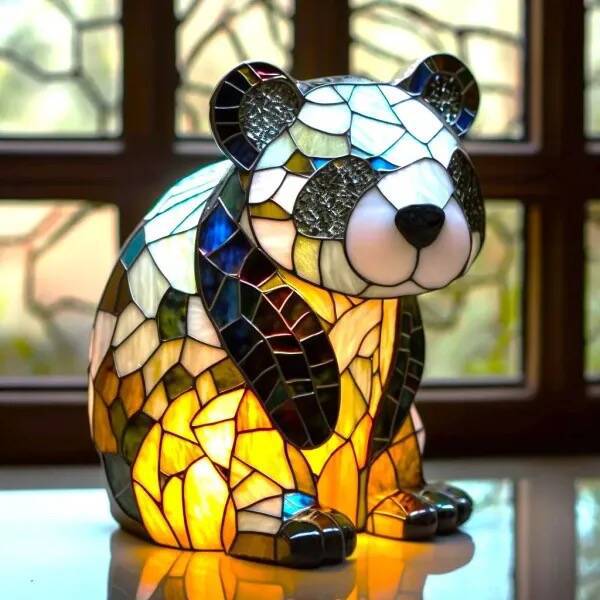 Pandaou | Magisk Buntglas-Pandalampe