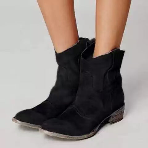 Suvella / Stilvolle Stiefeletten aus weichem Wildleder-Look