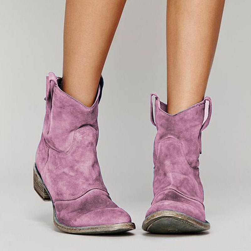 Suvella / Stilvolle Stiefeletten aus weichem Wildleder-Look