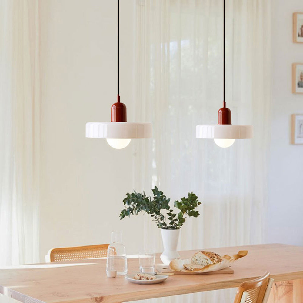 Aurelio™ | Bauhaus-Pendelleuchte aus farbigem Glas