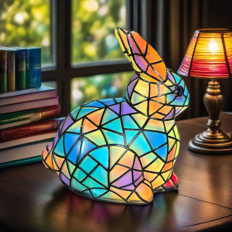 Clochette | Magisk Buntglas-Kaninchenlampe