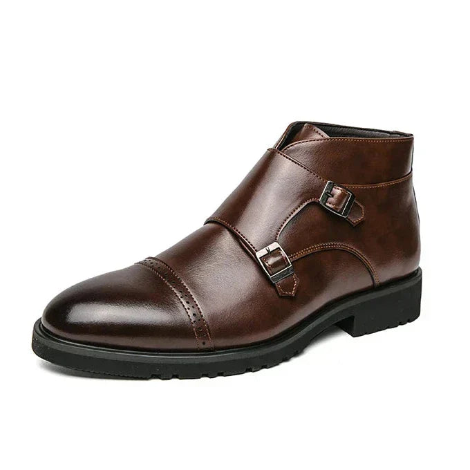Darrell | Stiefeletten aus Leder mit Doppelschnalle