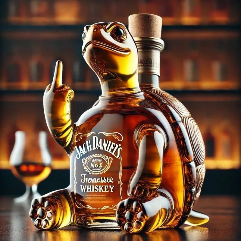SchildiSchluck™ / Hochwertige Schildkröten-Whiskeyflasche