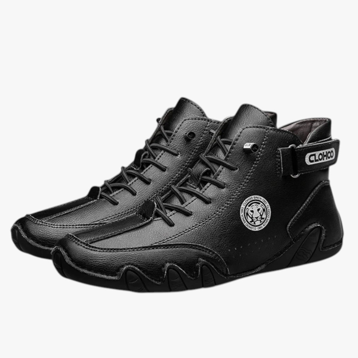 Heren sneakers van licht en ademend leer, comfort bij elke stap