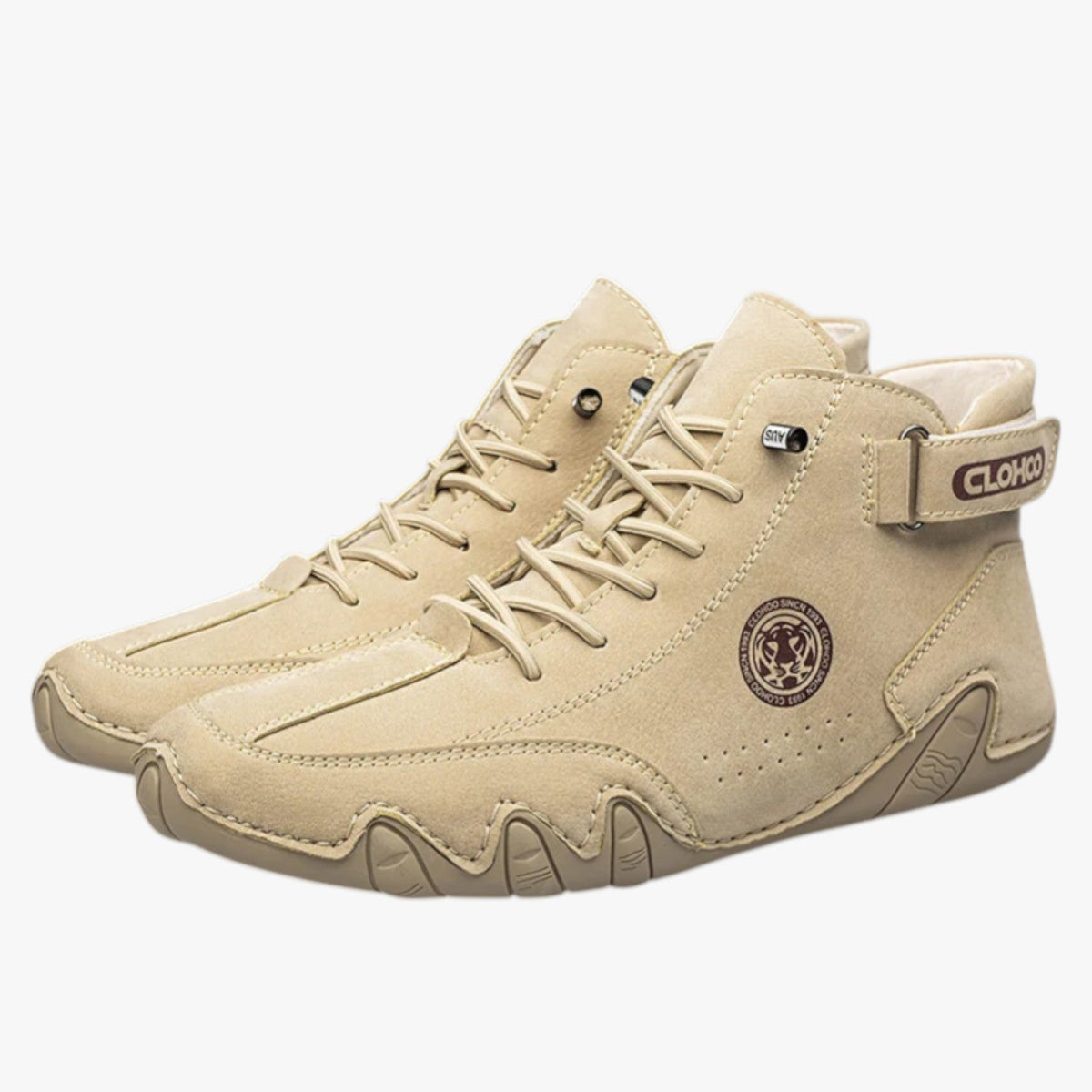 Heren sneakers van licht en ademend leer, comfort bij elke stap