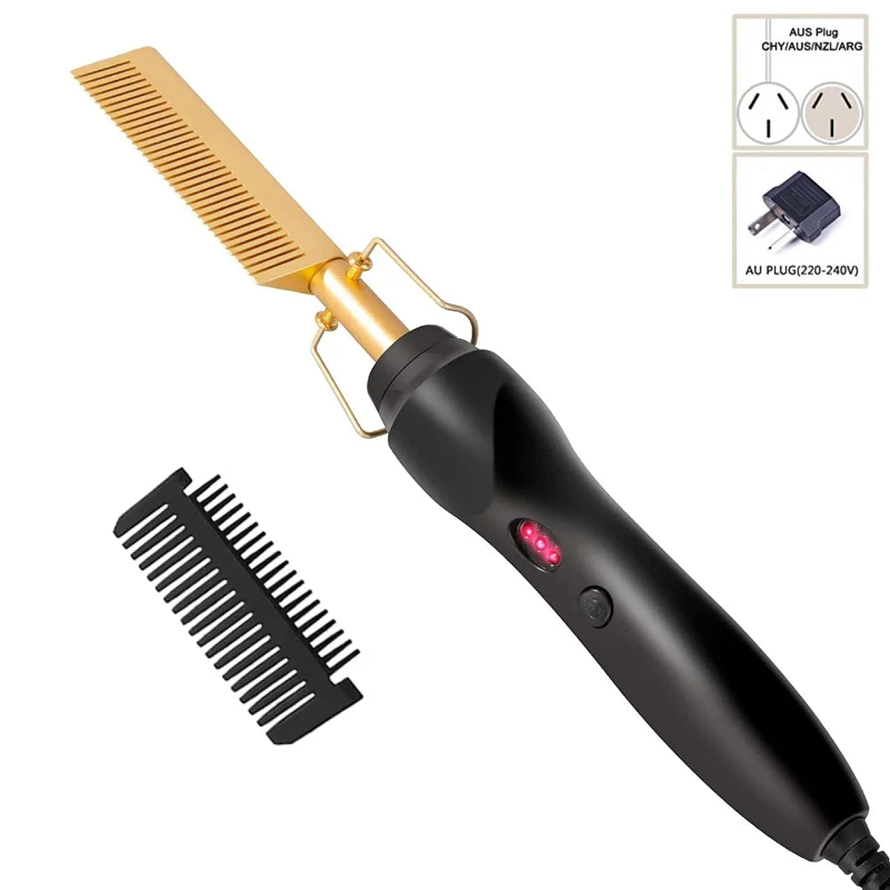SeidenStrahl™ / Elektrischer Titan Haarglätter Kamm