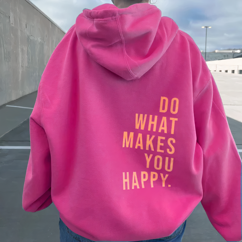 Hedy™ / "Do What Makes You Happy." Übergrößen Hoodie