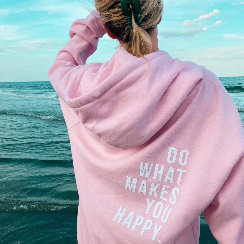 Hedy™ / "Do What Makes You Happy." Übergrößen Hoodie