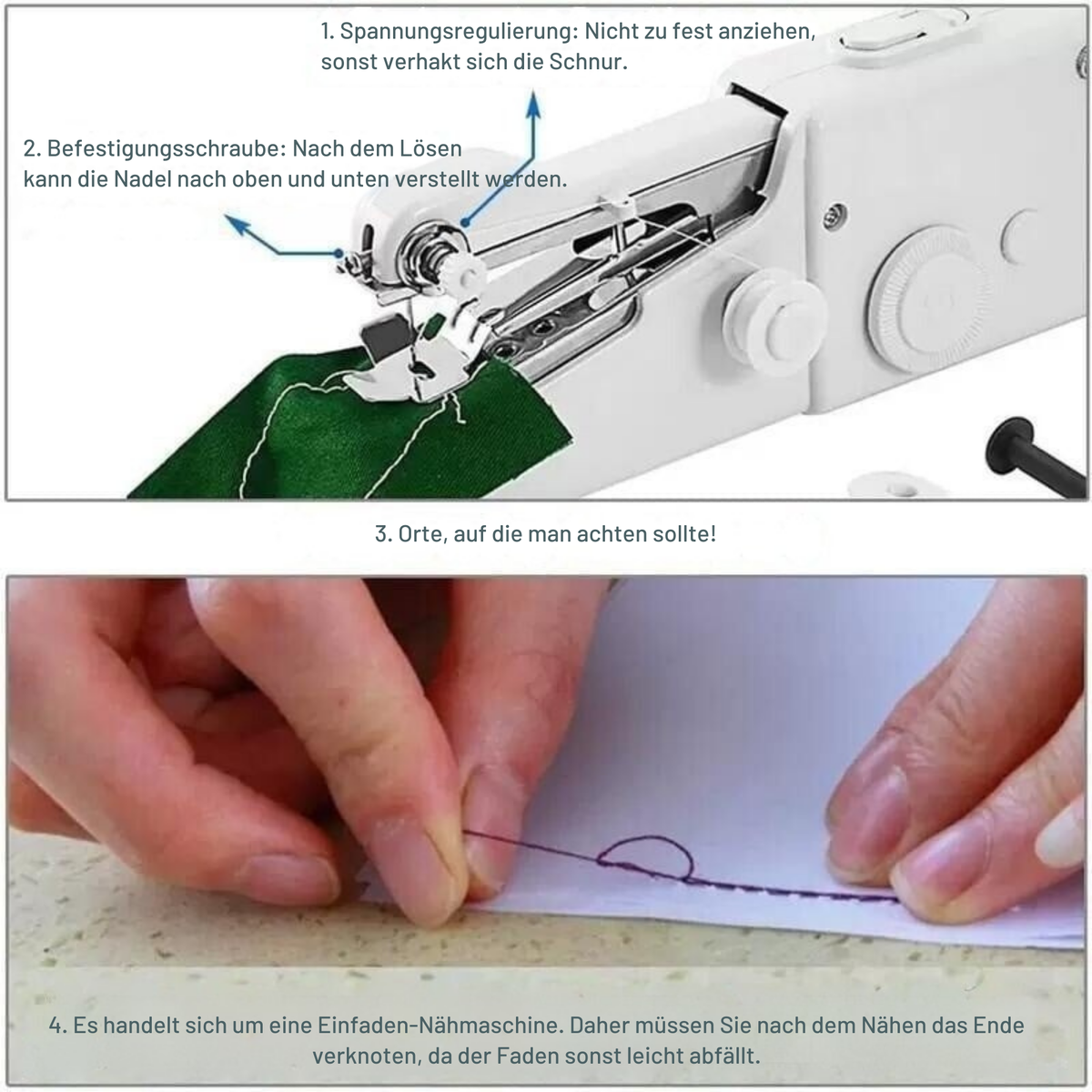 TaschenTacker™ / Handgehaltene Nähmaschine