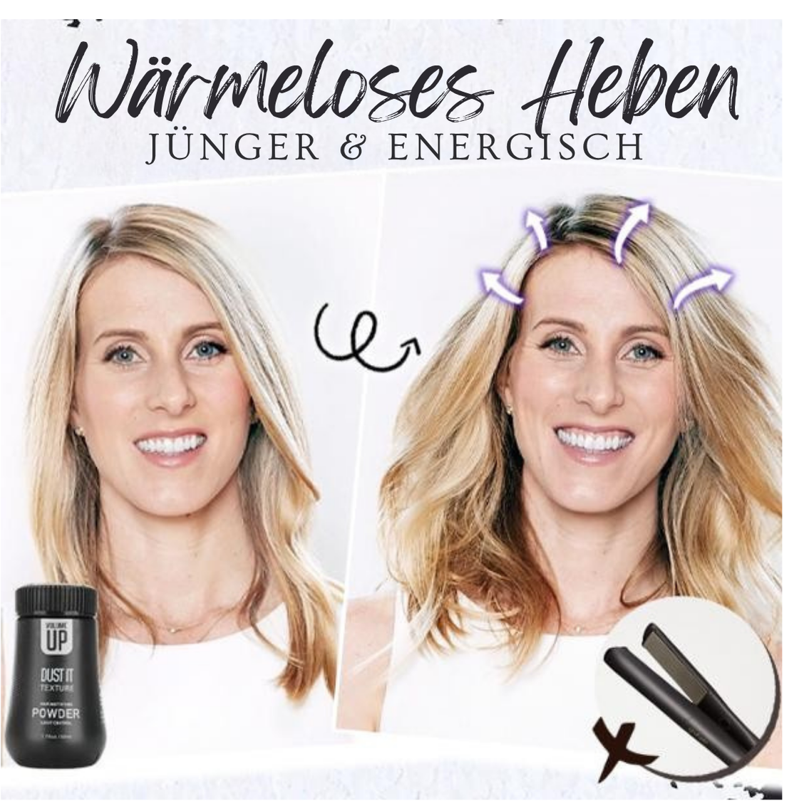 1 + 1 GRATIS | Viktoria™ Haarpuder für sofortiges Volumen und stylischen Halt – ganz ohne Gel!