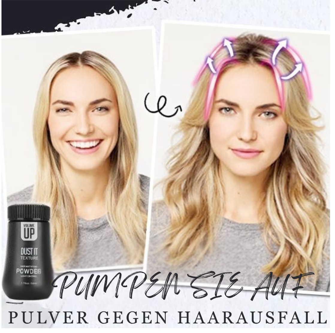 1 + 1 GRATIS | Viktoria™ Haarpuder für sofortiges Volumen und stylischen Halt – ganz ohne Gel!