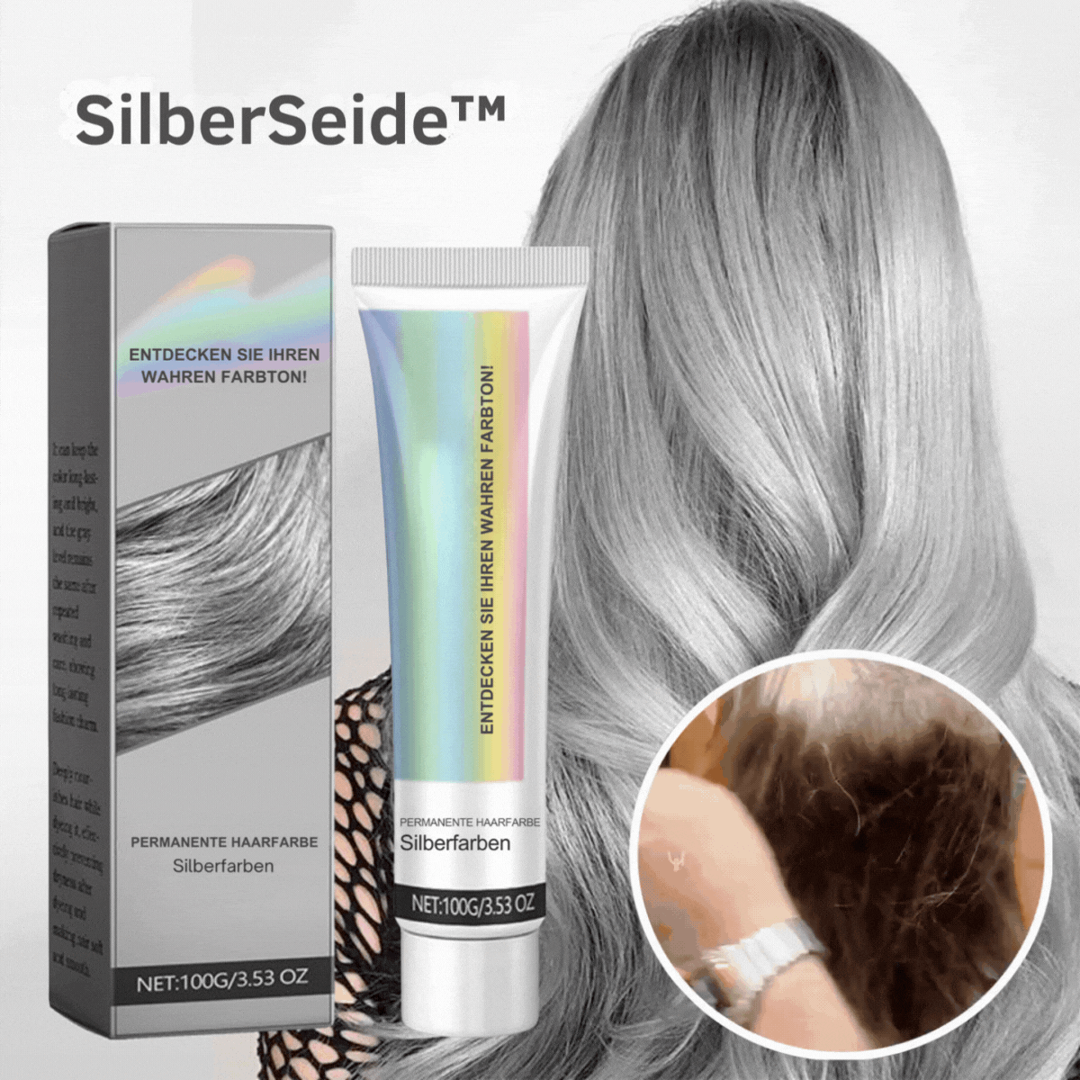 SilberSeide™ / Verwandle Haare In Ein Strahlendes, Gesundes Silber! (1+1 GRATIS)